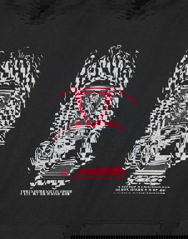 Gas Monkey Garage Mens Black Garage Flags Hoodie