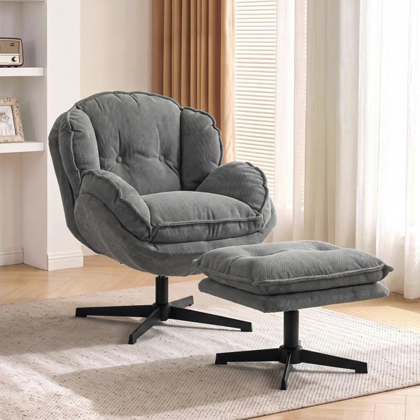 Accent Chair with Ottoman