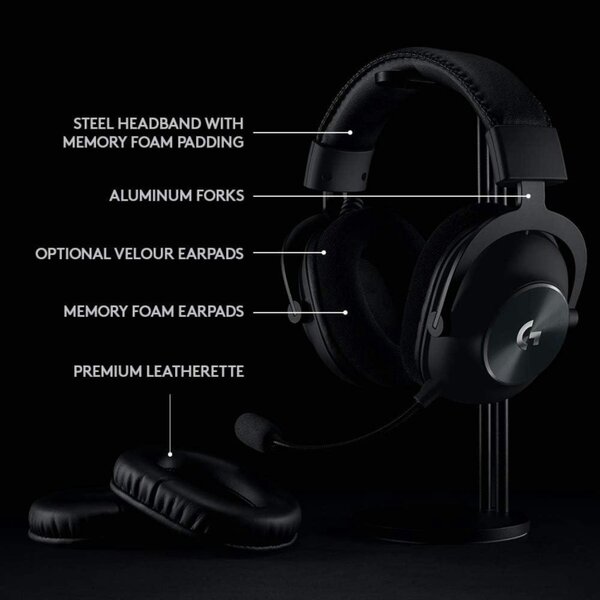Logitech G PRO X LIGHTSPEED Wireless Gaming Headset 50mm Drivers Black