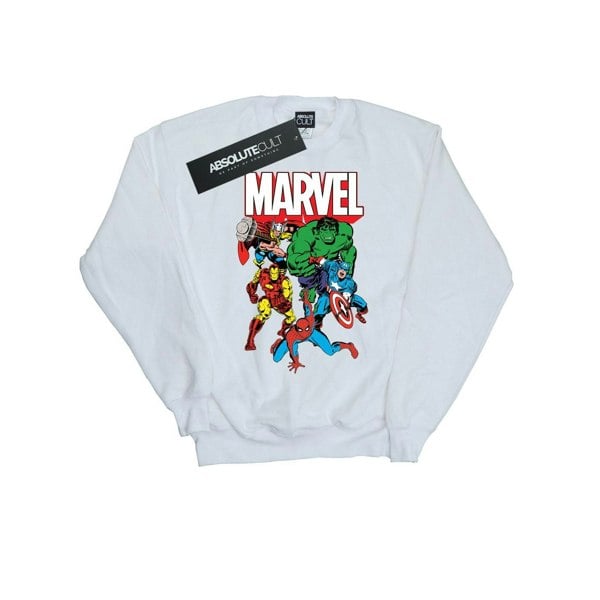 Marvel Mens Hero Group Sweatshirt - White