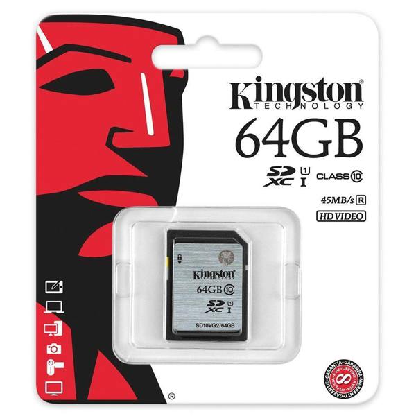 Kingston SDXC Class 10 UHSI Card 64GB