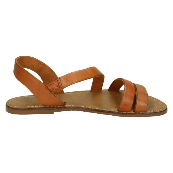 Leather Collection Ladies Leather Collection Flat Y Strap Slingback Mule