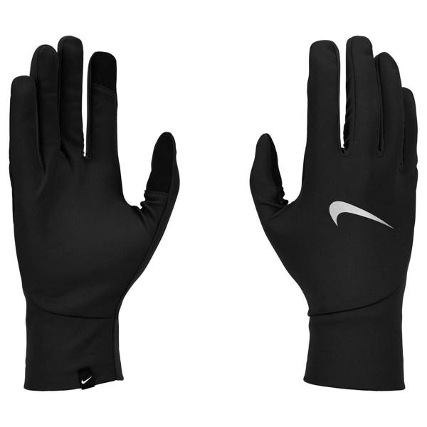 Nike Unisex Adult Pacer Lightweight Solid Snug Fit Running Gloves - Black/Silver - 