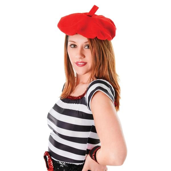 Bristol Novelty Unisex Adults French Beret - Red - 