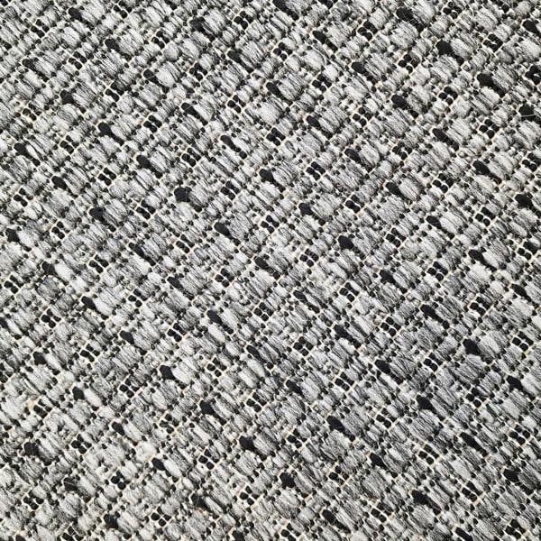 Non-Slip Dark Grey Kitchen Rug Plain Solid Design Flat Weave Sisal Look Mat and Runner