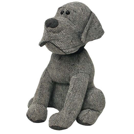 Riva Home Herringbone Dog Doorstop - Grey