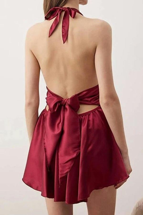 WOVCOR Lace Detail Satin Woven Nightdress