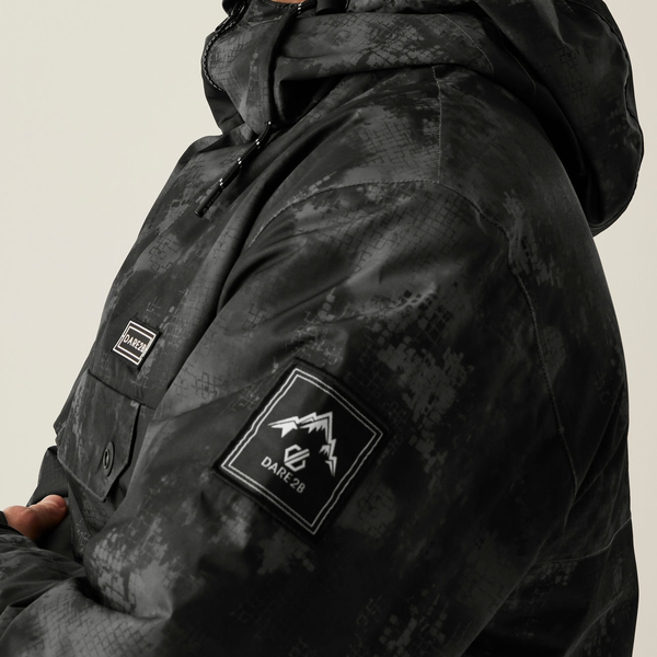 Dare 2B Mens Freeride II Distressed Overhead Ski Jacket - Iron Gate