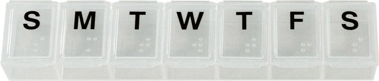 Aidapt Weekly Pill Box Clear White Small