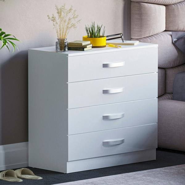 Vida Designs Hulio 4 Drawer Chest, Black