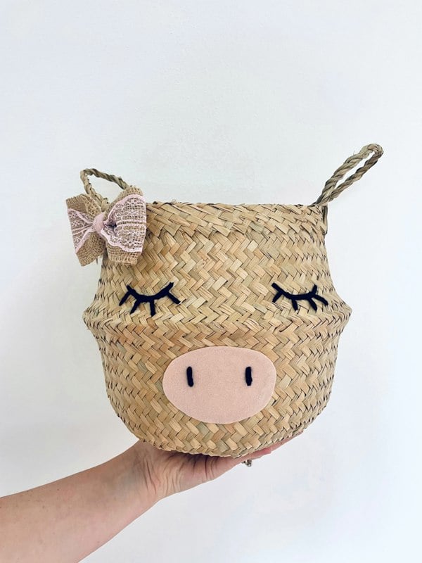 Bellybambino Little Bow Pig Basket - Small