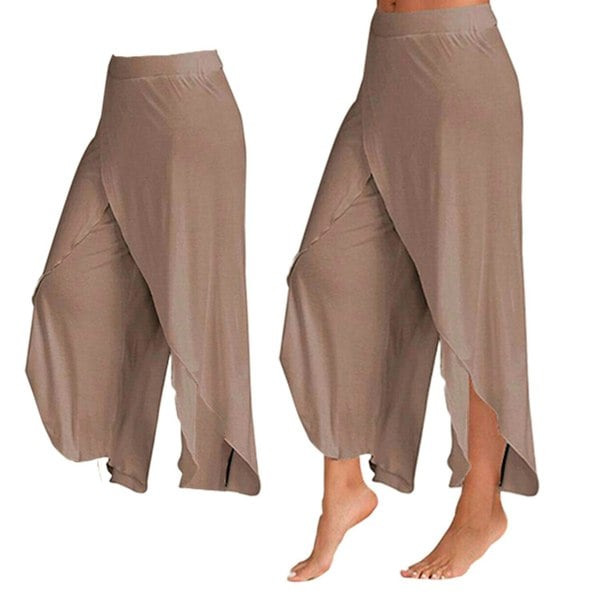 Aquarius Super Soft Modal Spandex Yoga Pilates Pants, Brown