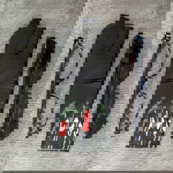 Mala Leather Aurora Floral Wide Fitting Leather Glasses Case