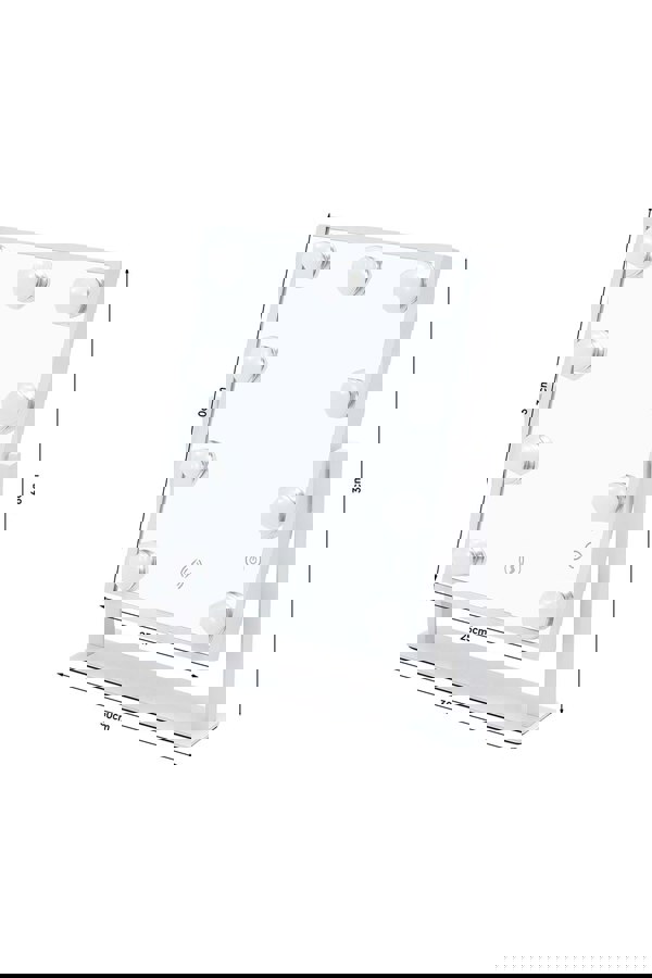 Living and Home 9 LED Hollywood Style Vanity Mirror,3 Lighting Modes,Touch Screen Control with a USB Wire