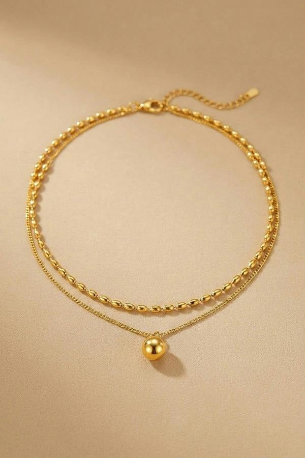 ARIIRA Sable Layered Gold Tone Bead