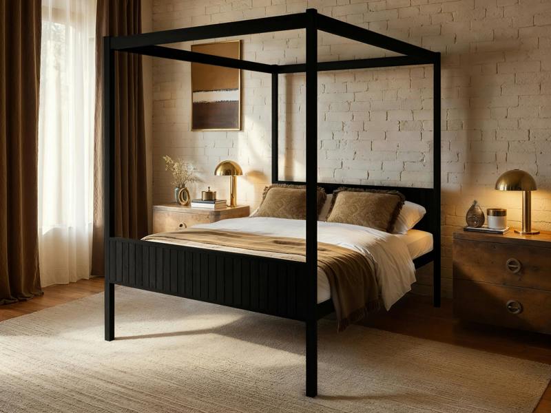 Flair Maddy 4 Poster Bed Black