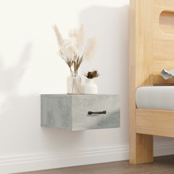 Berkfield Wall-mounted Bedside Cabinets 2 pcs Concrete Grey 35x35x20 cm