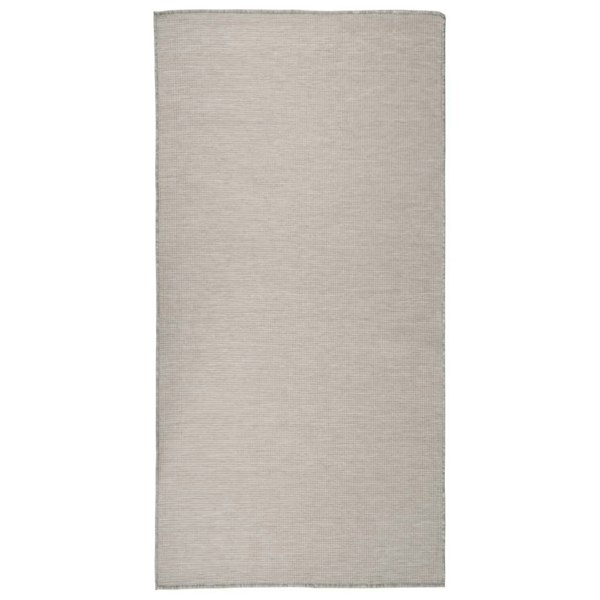 Berkfield Outdoor Flatweave Rug 100x200 cm Taupe