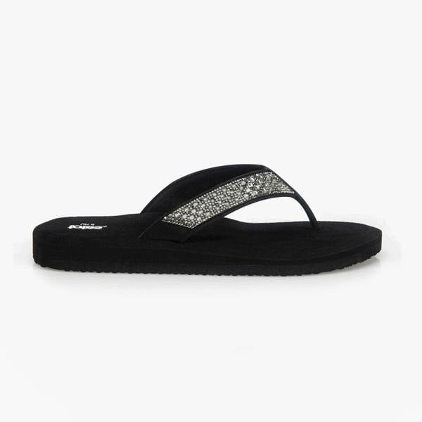 Totes Sol Bounce 0464 Toe-Post Sandals   in  Black