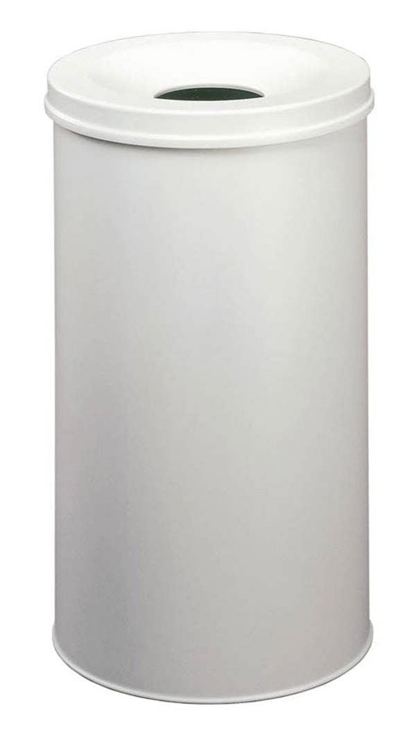 Durable Fire Extinguishing Metal Waste Bin | TUV Certified | 60L | Grey