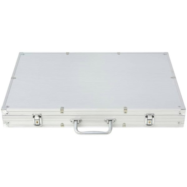 Berkfield Poker Set with 1000 Laser Chips Aluminium