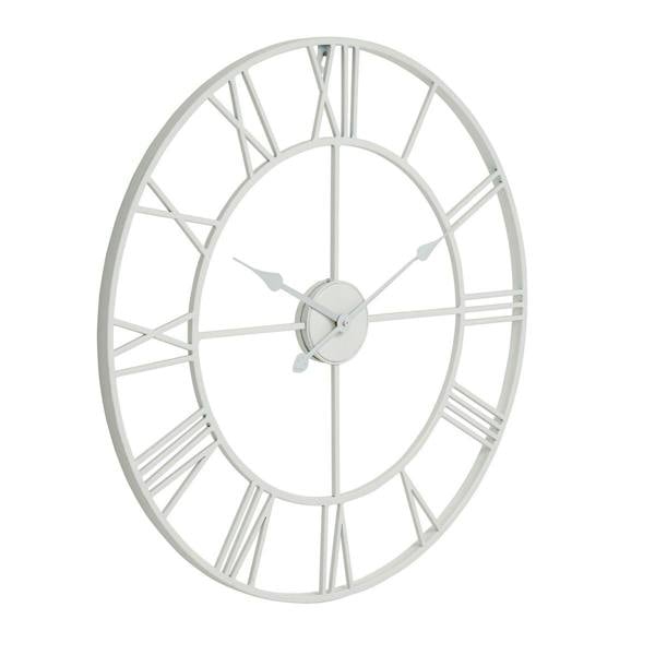 Hill Interiors Skeleton Wall Clock - White - 