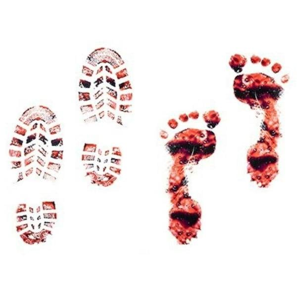 Garden Greatness 6 Pack Halloween Bloody Footprint Stickers