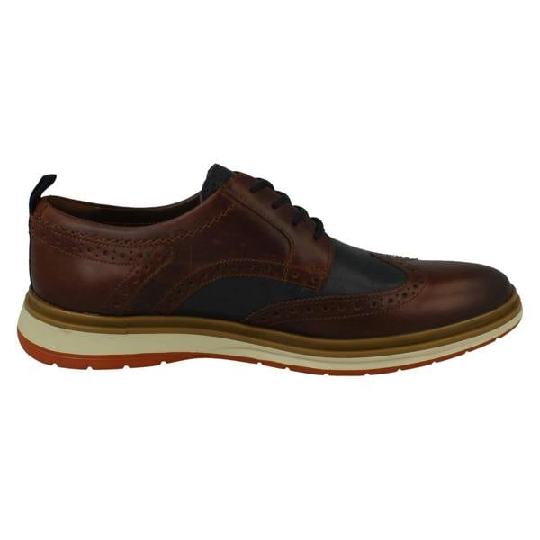 Clarks Mens Clarks Two-Tone Brogue Shoes Chantry Wing