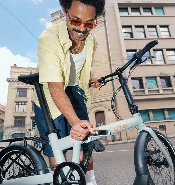 UTO Pro 20 Folding Bike 20" Wheel, 7 Speed - Grey