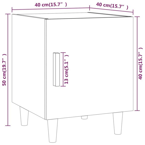 Berkfield Bedside Cabinet White Engineered Wood