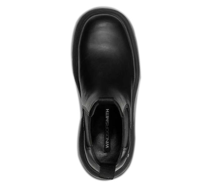 Windsorsmith Black Chunky Leather Chelsea Boots