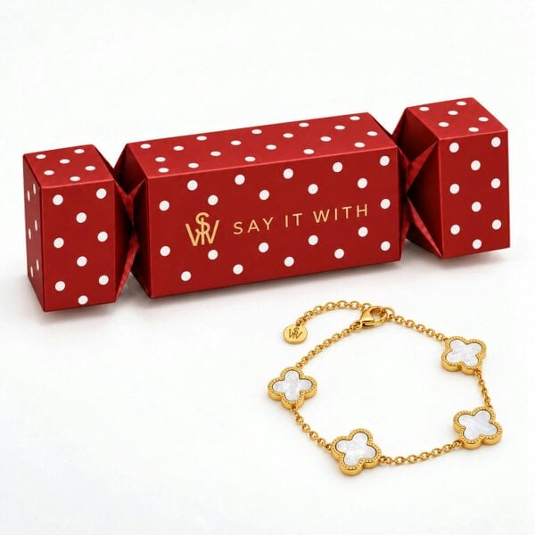 Say It With *LIMITED EDITION* Pearl Clover Christmas Cracker