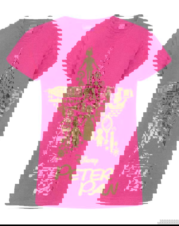 Disney Peter Pan GirlsPink Short Sleeved T-Shirt