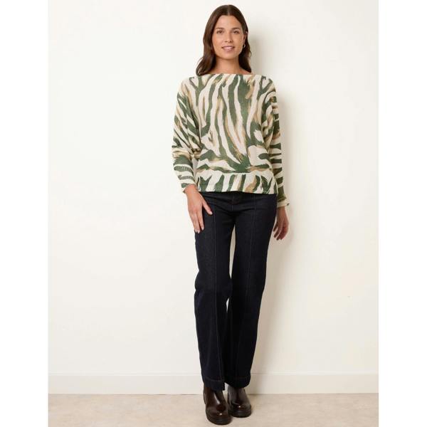 Blue Vanilla Metallic Batwing Foil Effect Jumper