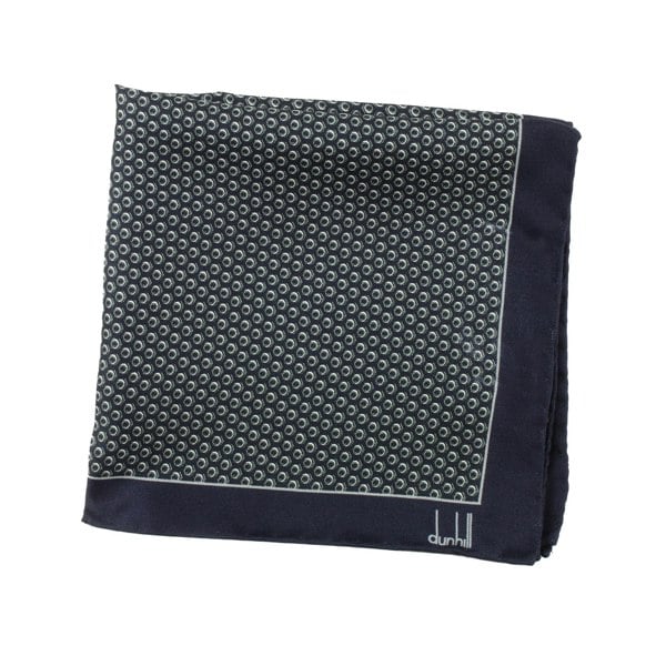 Dunhill mulberry silk pocket square Luxurious silk with a hexbolt pattern