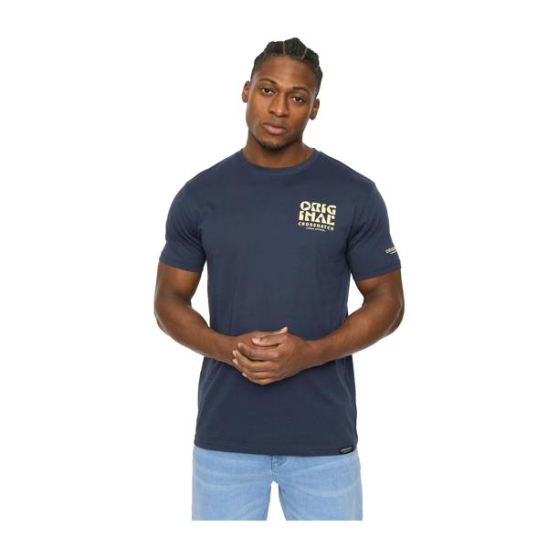 Crosshatch Mens Wellmoores T-Shirt - Navy - 