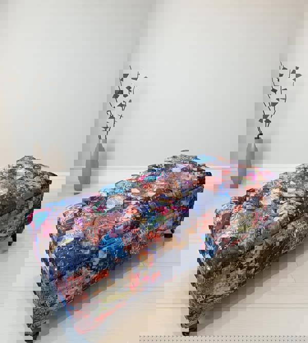 ISTOOLS Damask Multicolour Storage Ottoman Bench with Hidden Storage & Stylish Seating