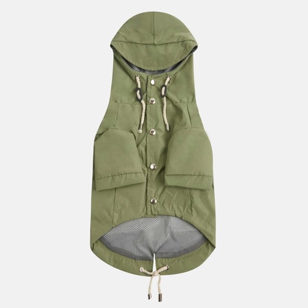 Khaki Green Waterproof Dog Coat With Legs 