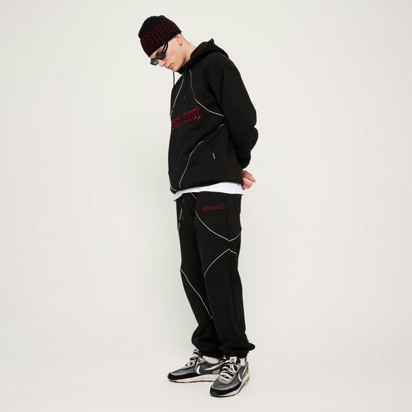 GVNMNT Clothing Co Exo Jog Pant - Black / Red