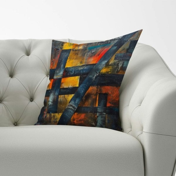 Warren Reed Geometric Interplay: Abstract Patterns Cushions