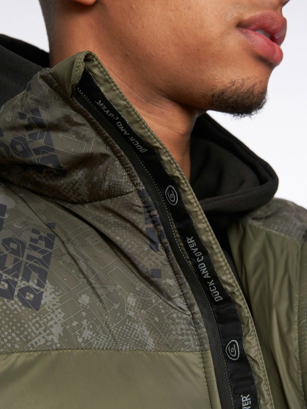 Duck and Cover Romain Padded Gilet Olive Camo