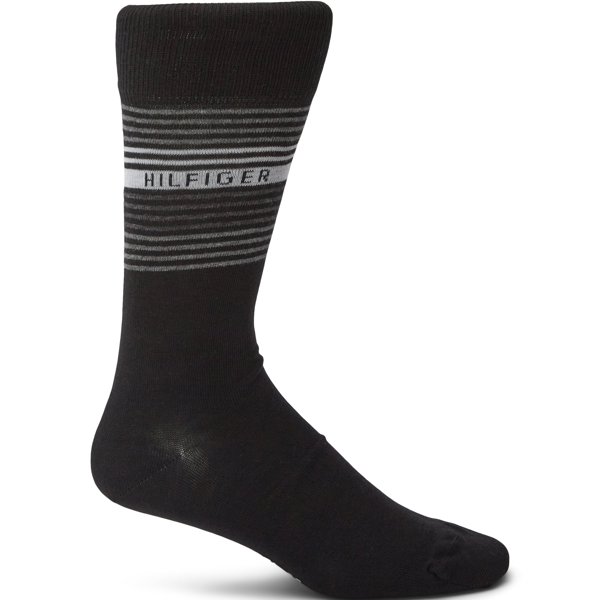 Tommy Hilfiger Men's Mixed Black Style 4 Pack Socks Gift Box (Size 6-11 UK)