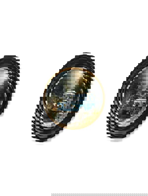 Exceptional Art Country Track Defender Blue - Oxford Round Frame