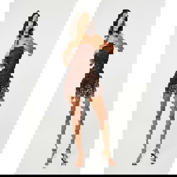 Pink Vanilla Floral Lace Bandeau Top