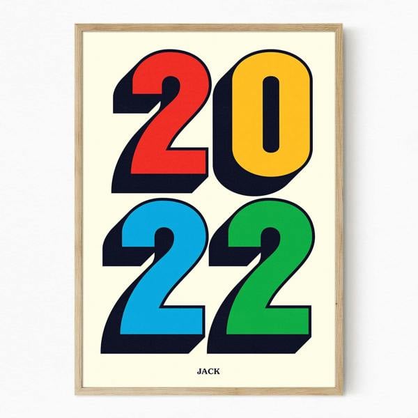 Reign&Hail Personalised Year Print