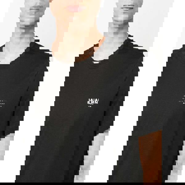 Balmain Small Logo Flock Printed T-Shirt   in  Black