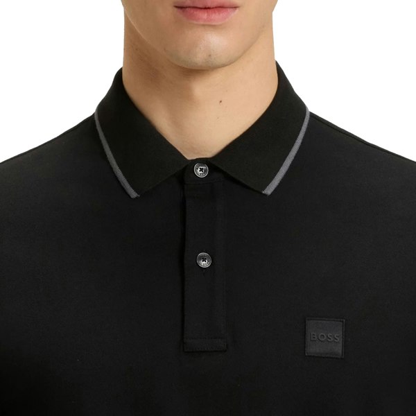 BOSS Slim Fit Passertip Polo Shirt Black