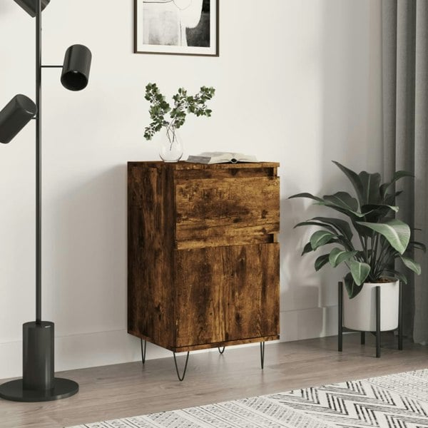 Berkfield Sideboard Smoked Oak 40x35x70 cm Engineered Wood