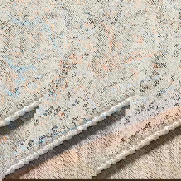 Livabliss Becki Owens Marlene-Vintage Ivory Blue Traditional Vintage Boho Rug