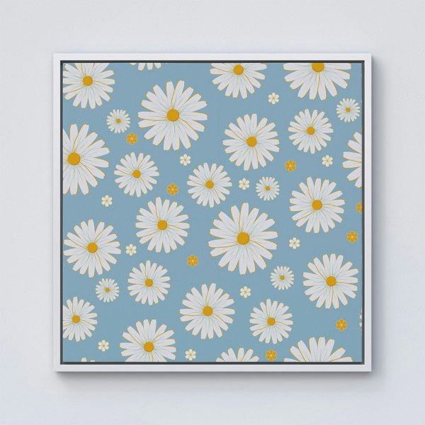 Warren Reed Summer Daisy Pattern Framed Canvas